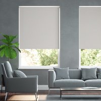Jaloustore Blickdichtes Rollo auf Maß in matter Optik mit Panama-Webstruktur Silber Grau - Vorschau 0