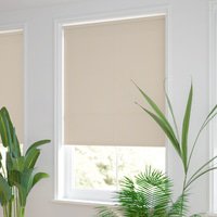 Jaloustore Blickdichtes Rollo auf Maß in matter Optik mit Panama-Webstruktur Creme - Vorschau 1