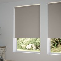 Jaloustore Blickdichtes Rollo auf Maß in matter Leinwand-Struktur, Rückseite farbig angepasst Hellgrau  - Vorschau 1