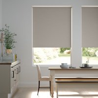 Jaloustore Blickdichtes Rollo auf Maß in matter Leinwand-Struktur, Rückseite farbig angepasst Hellgrau  - Vorschau 0