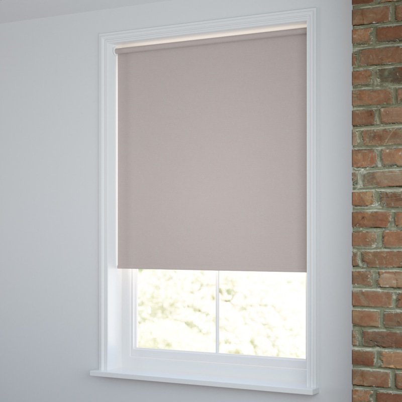 Jaloustore Blickdichtes Rollo auf Maß in matter Leinwand-Struktur, Rückseite farbig angepasst Silber Grau - Bild 1