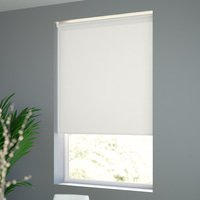 Jaloustore Blickdichtes Rollo auf Maß in matter Leinwand-Struktur, Rückseite farbig angepasst Reinweiß - Vorschau 1