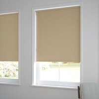 Jaloustore Blickdichtes Rollo auf Maß in matter Leinwand-Struktur, Rückseite farbig angepasst Flachs - Vorschau 1