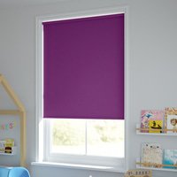 Jaloustore Blickdichtes Rollo auf Maß in matter Leinwand-Struktur, Rückseite farbig angepasst Lila - Vorschau 1