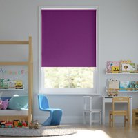 Jaloustore Blickdichtes Rollo auf Maß in matter Leinwand-Struktur, Rückseite farbig angepasst Lila - Vorschau 0