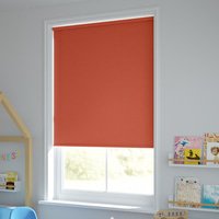 Jaloustore Blickdichtes Rollo auf Maß in matter Leinwand-Struktur, Rückseite farbig angepasst Rotorange - Vorschau 1