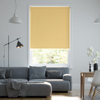 Jaloustore Blickdichtes Rollo auf Maß in matter Leinwand-Struktur, Rückseite farbig angepasst Hellgelb - Vorschau 0