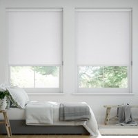 Jaloustore Verdunkelungsrollo auf Maß in matter Leinwand-Optik, Rückseite farbig angepasst Weiß - Vorschau 0