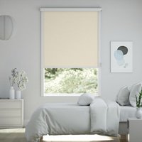 Jaloustore Verdunkelungsrollo auf Maß in matter Leinwand-Optik, Rückseite weiß Naturbeige - Vorschau 0