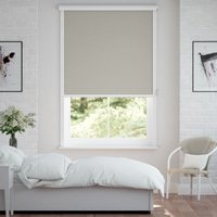 Jaloustore Verdunkelungsrollo auf Maß in matter Leinwand-Optik, Rückseite weiß Beigegrau - Vorschau 0