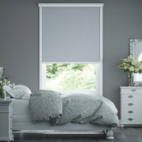 Jaloustore Verdunkelungsrollo auf Maß in matter Leinwand-Optik, Rückseite weiß Pastellblau - Vorschau 0