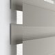 Jaloustore Doppelrollo auf Maß mit Uni-Blockstreifen mit gestreiftem groben Transparent Silber-Grau - Vorschaubild 1