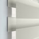 Jaloustore Doppelrollo auf Maß mit Uni-Blockstreifen mit gestreiftem feinen Transparent Silber-Grau - Vorschaubild 1