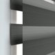 Jaloustore Doppelrollo auf Maß mit Blockstreifen mit regelmäßigen feinen Streifen  Schwarz - Vorschaubild 1