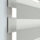 Jaloustore Doppelrollo auf Maß mit Blockstreifen mit regelmäßigen feinen Streifen  Silber-Grau - Vorschaubild 1