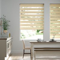 Jaloustore Doppelrollo auf Maß mit Blockstreifen mit feinem Melange-Effekt  Creme-Caramel - Vorschau 0