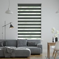 Jaloustore Doppelrollo auf Maß mit modernen Blockstreifen mit Nadelstreifen Schwarz - Vorschau 0