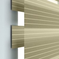 Jaloustore Doppelrollo auf Maß mit modernen Blockstreifen mit Nadelstreifen Beige - Vorschau 1