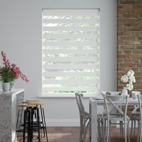 Jaloustore Doppelrollo auf Maß mit Uni-Blockstreifen in Verdunkelungsqualität Silber-Grau - Vorschau 0