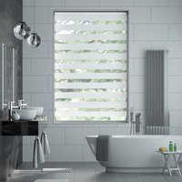 Jaloustore Doppelrollo auf Maß mit Blockstreifen mit Lurex-Glitzer-Effektgarn Reinweiß - Vorschau 0