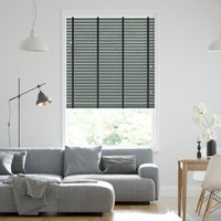 Jaloustore breite Uni Aluminium Jalousie auf Maß Silber metallic & Schwarz - Vorschau 0