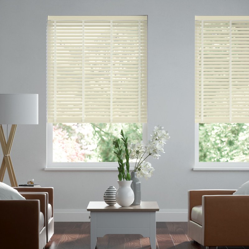 Jaloustore breite Uni Aluminium Jalousie auf Maß beige matt & Creme - Bild 0