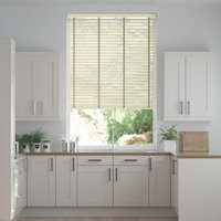 Jaloustore breite Uni Aluminium Jalousie auf Maß beige matt & Auster - Vorschau 0