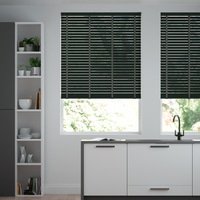 Jaloustore breite Uni Aluminium Jalousie auf Maß Schwarz matt & Anthrazit - Vorschau 0