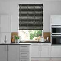 Jaloustore breite Uni Aluminium Jalousie auf Maß Schwarz glänzend & Anthrazit - Vorschau 0