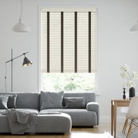 Jaloustore 50mm breite Holzjalousie nach Maß in Uni-lackiert Creme & Dunkles Khaki - Vorschau 0