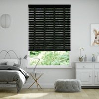 Jaloustore 50mm breite Holzjalousie nach Maß in Uni-lackiert Schwarz &amp; Schwarz - Vorschau 0