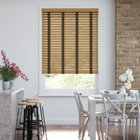Jaloustore 50mm breite Holzjalousie nach Maß mit Bambus-Struktur Bambus Natur & Kakao - Vorschau 0
