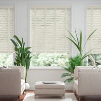 Jaloustore 50mm breite Holzjalousie mit Bambus-Struktur lasiert Creme & Creme - Vorschau 0