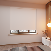 Jaloustore Verdunkelungsrollo auf Maß in matter Leinwand-Optik, Rückseite weiß Weiß - Vorschau 0