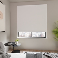 Jaloustore Verdunkelungsrollo auf Maß in matter Leinwand-Optik, Rückseite weiß Weiß - Vorschau 2