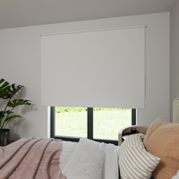 Jaloustore Verdunkelungsrollo auf Maß in matter Leinwand-Optik, Rückseite weiß Weiß - Vorschau 0