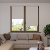 Jaloustore Verdunkelungsrollo auf Maß in matter Leinwand-Optik, Rückseite weiß Weiß - Vorschau 1