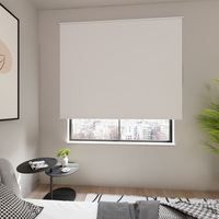 Jaloustore Verdunkelungsrollo auf Maß in matter Leinwand-Optik, Rückseite weiß Altweiß - Vorschau 4