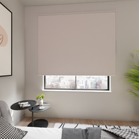 Jaloustore Verdunkelungsrollo auf Maß in matter Leinwand-Optik, Rückseite weiß Beigegrau - Vorschau 1