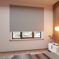 Jaloustore Verdunkelungsrollo auf Maß in matter Leinwand-Optik, Rückseite weiß Silbergrau - Vorschau 4