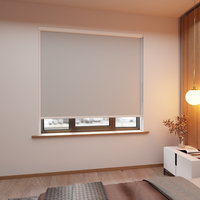 Jaloustore Verdunkelungsrollo auf Maß in matter Leinwand-Optik, Rückseite farbig angepasst Pastellblau - Vorschau 0