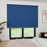 Jaloustore Verdunkelungsrollo mit feiner Struktur, Rückseite farblich angepasst Blau - Vorschau 2