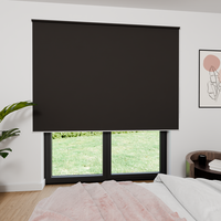 Jaloustore Verdunkelungsrollo mit feiner Struktur, Rückseite farblich angepasst Braun - Vorschau 1