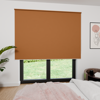 Jaloustore Verdunkelungsrollo mit feiner Struktur, Rückseite farblich angepasst Nougatbraun - Vorschau 0