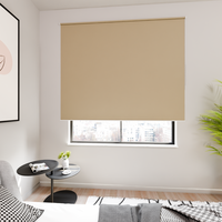 Jaloustore Verdunkelungsrollo mit feiner Struktur, Rückseite farblich angepasst Beige-Braun - Vorschau 4
