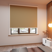 Jaloustore Verdunkelungsrollo mit feiner Struktur, Rückseite farblich angepasst Beige-Braun - Vorschau 0