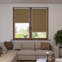 Jaloustore Verdunkelungsrollo mit feiner Struktur, Rückseite farblich angepasst Beige-Braun - Vorschau 0