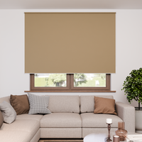 Jaloustore Verdunkelungsrollo mit feiner Struktur, Rückseite farblich angepasst Beige-Braun - Vorschau 2