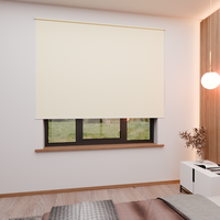 Jaloustore Verdunkelungsrollo mit feiner Struktur, Rückseite farblich angepasst Creme - Vorschau 1