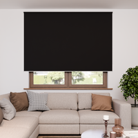 Jaloustore Verdunkelungsrollo mit feiner Struktur, leicht glänzend, Rückseite silber Schwarz - Vorschau 0